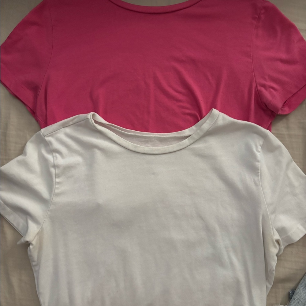 Wild Fable Pink and White Tee Duo